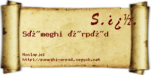 Sümeghi Árpád névjegykártya
